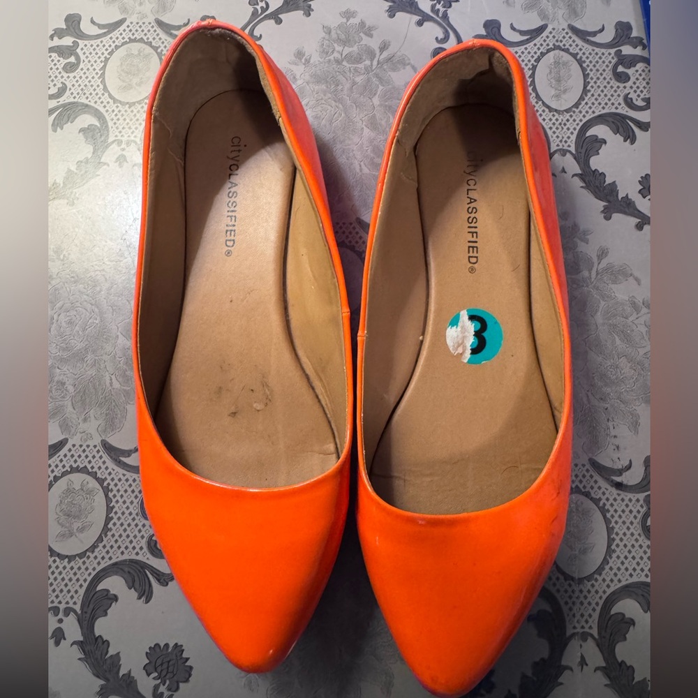 Cityclassified Bright Orange Women's Flats